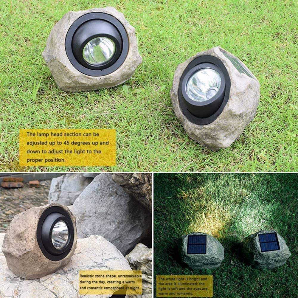 SOLAR POWER GARDEN ROCK LIGHTS