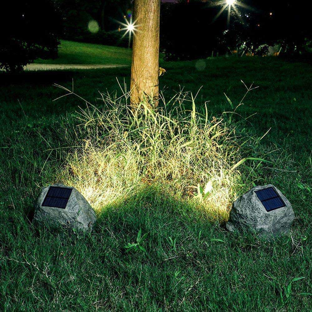 SOLAR POWER GARDEN ROCK LIGHTS