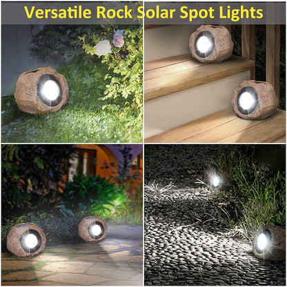 SOLAR POWER GARDEN ROCK LIGHTS